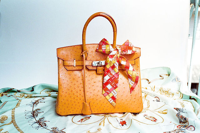 640px Чанта Hermes Birkin от щраус