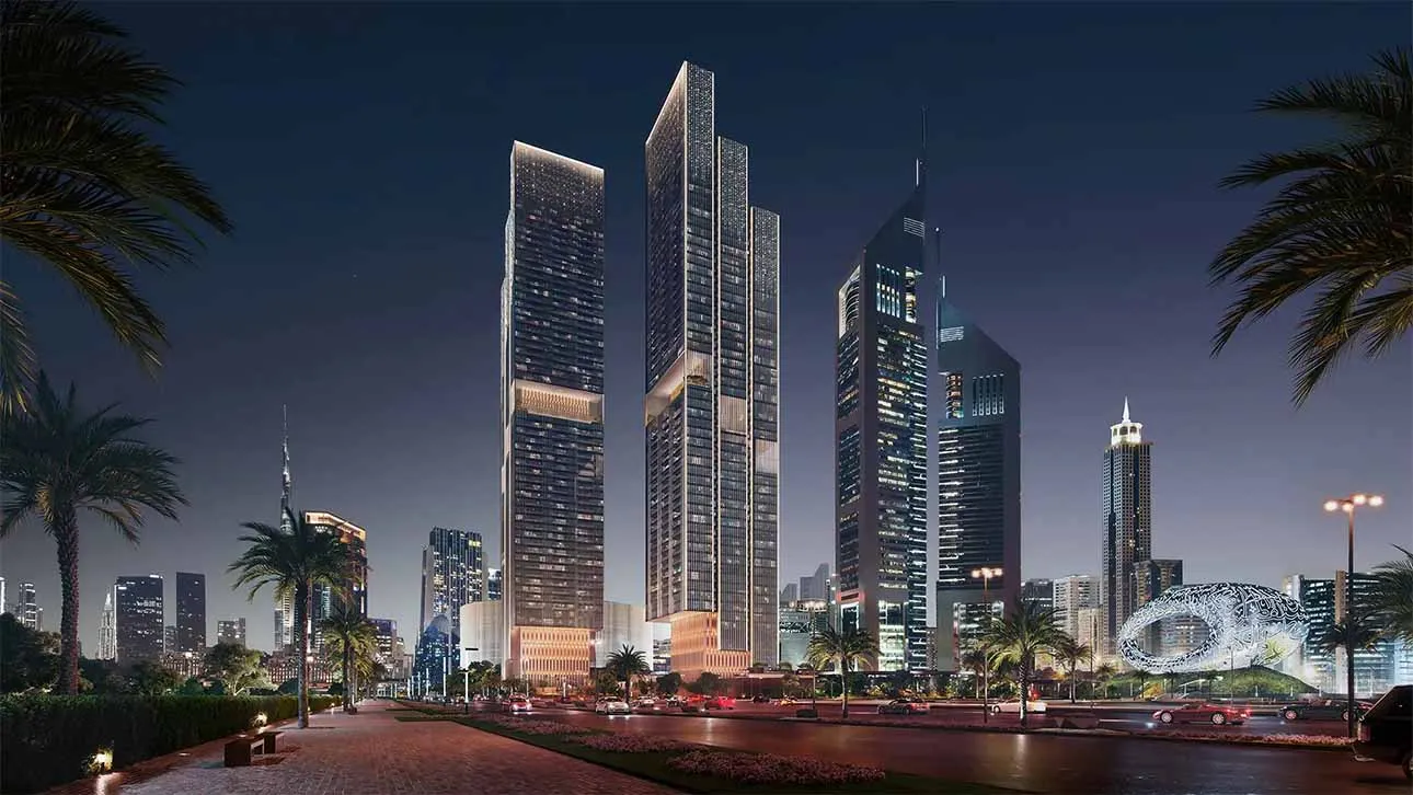 Проект Jumeirah Residences Emirates Towers от Scda Architects в Дубай